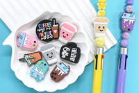 Breloques de perles focales de luxe au design personnalisé Breloques de perles focales mignonnes fantaisie en PVC pour stylos
