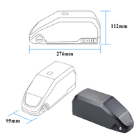 Down Tube Small Shark Battery 36V 48V 10Ah 15Ah pour moteur 500W avec 20-30A BMS 2A Charger Diy EMT Ebike Bank Battery