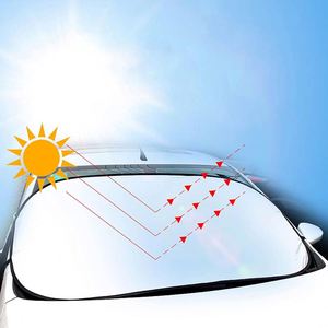 Pare-soleil de voiture pliable personnalisé avec logo, réflecteur UV et chaleur, protection intérieure estivale pour berline, SUV, camion – Cadeau publicitaire - Product Image 3