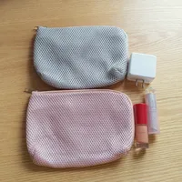 Étui de rangement pour câbles de voyage, accessoires d'ordinateur portables, pochette en maille zippée pour ordinateur portable, souris
