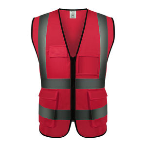 حار بيع عالية سترة أمان عاكسة للرؤية يتوهم المرور البناء PPE سلامة سترة - Product Image 4