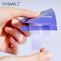 IVISMILE Vente en gros Pap Bandes de blanchiment des dents avec logo personnalisé Blanchisseur dentaire à la menthe sans résidu Bandes violettes