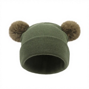 2026 New Hot Selling Baby Kid Child Winter Warm Beanie <b>Hat</b> Plaid Digital Printing Image Style 100% Acrylic - Product Image 3