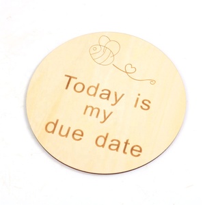 Custom Wooden Circular Cards <strong>Milen</strong> Stones Wooden Baby Milestone Cards - Product Image 1