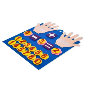 Kindergarten toys Addition and Subtraction Children's Education Felt toy set finger number counting math board for kids