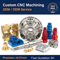 Usinage CNC 5 axes sur mesure de précision, pièces en aluminium/laiton/acier inoxydable, service de fraisage/tournage, anodisation pour l'usinage