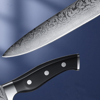 TOALLWIN Keukenmessen Damascus Patroon RVS Koksmessen Set Keukenmessen met Stand