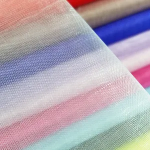 Mehrfarbig auf Lager Nylon Organza Seide Mesh Tüll Stoff für Kinder kleidung