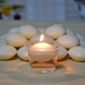 FL-227 vraie cire activée par l'eau bougies flottantes bougies de mariage petite bougie blanche pour la décoration de la maison de fête de mariage - Product Image 2