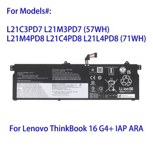 L21M3PD7 L21C3PD7แบตเตอรี่แล็ปท็อปสำหรับ <span class=keywords><strong>Lenovo</strong></span> <span class=keywords><strong>thinkbook</strong></span> 16 <span class=keywords><strong>G4</strong></span> + IAP Ara 11.52V 57WH - Product Image 2