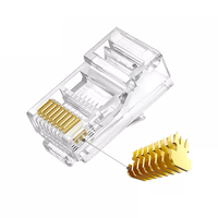 Conector de Red Ethernet RJ45 YILIAN, Tipo Pass Through, Cat5 UTP Sin Blindaje, 8P8C Macho, 8 Núcleos, TY7281, Cobre