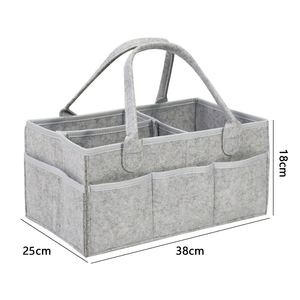 Cesta de Almacenamiento de Pañales y Toallitas para Bebé, Portátil, de Fieltro, de 15 Pulgadas, para Recién Nacidos - Product Image 3