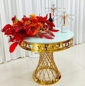 <span class=keywords><strong>Mesa</strong></span> de exhibición de pastel dorado de lujo, <span class=keywords><strong>Centro</strong></span> de Decoración de <span class=keywords><strong>mesa</strong></span> de boda para decoración de boda - Product Image 6