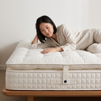 Matelas en tissu de soie de luxe, matelas à ressorts ensachés en latex naturel, housse matelassée, usage domestique et hôtelier