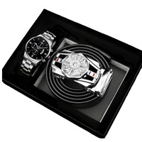 Ensemble de montre d'affaires pour hommes à envoyer à la clientèle Ceinture de montre avec la main Coffret cadeau