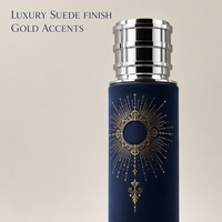 Flacon de parfum vide en gros 250 ml, noir mat, design étoilé, étiquette dorée, flacon en verre de luxe rechargeable, logo personnalisé
