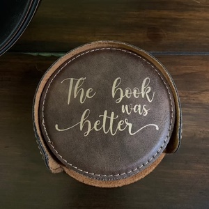 Posavasos de Cuero <span class=keywords><strong>PU</strong></span> con Logotipo Personalizado, Posavasos de Cuero Grabable con Láser para Bodas, con Soporte - Product Image 3