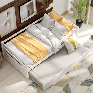 เตียงสองชั้นไม้สีขาวพร้อมลิ้นชักเก็บของสำหรับห้องนอนเด็ก - Product Image 2