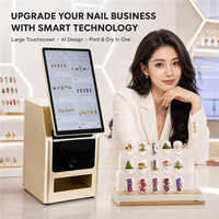 Machine d'impression d'art des ongles commerciale NA04 avec conception IA, grand écran tactile de 15,6 pouces, impression de motifs personnalisés et système de séchage