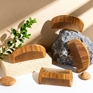 Peignes à <span class=keywords><strong>barbe</strong></span> et à moustache en bois naturel de luxe de la marque QS, très demandés, de haute qualité, durables et anti-nœuds - Product Image 1