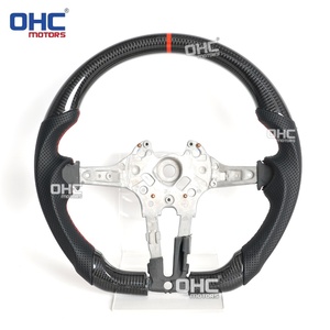 <span class=keywords><strong>Volant</strong></span> en fibre de carbone véritable 3K en stock dans l'UE pour <span class=keywords><strong>BMW</strong></span> F30 M3 F80 Série <span class=keywords><strong>1</strong></span> F20 F45 F31 F32 F36 F25 F16 F87 avec surpiqûres rouges ou <span class=keywords><strong>M</strong></span> - Product Image 2
