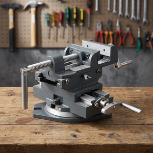 FERVI Crochet Vise with Swivel 120mm Aperture & 150mm Longitudinal Travel for Bench Work Versatile & Easy to Use - Product Image 3