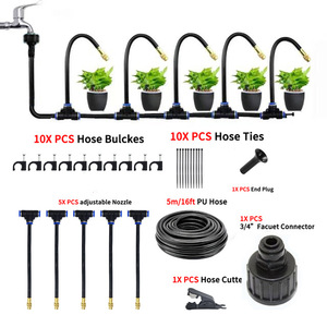 Kit d'arrosage universel 20L sans électricité en ABS/PE avec micro-pulvérisation 3/4 po et buse réglable pour l'irrigation des fleurs et des serres - Product Image 2