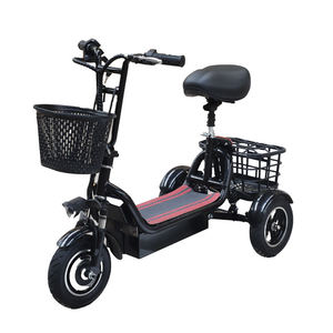 Triciclo Eléctrico de Fábrica de 350W y 48V para Adultos, Bicicleta Motorizada de 3 Ruedas con Marco Abierto para Carga/Transporte de Pasajeros CKD - Product Image 4