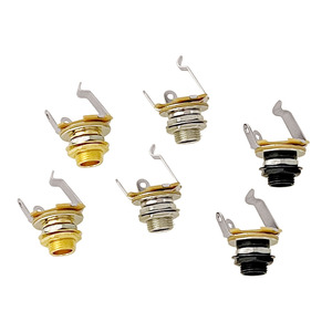 6.35Mm Đen Vàng Chrome Kim Loại Giao Diện Âm Thanh Đứng Loại Điện Thoại Kết Nối Cho Guitar Điện Bass Sản Lượng Chế Tạo Dịch Vụ - Product Image 4