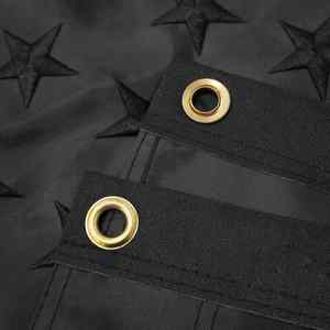 Drapeau américain noir durable 3x5 pieds avec œillets en laiton aux couleurs vives, broderie d'étoiles, accessoire de qualité pour décoration - Product Image 3