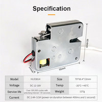 Cerradura Solenoide Delgada de 13 mm con Desbloqueo Silencioso, Sistema Push to Lock HLD3814