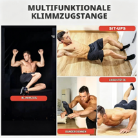 Barre de traction WellShow Sport sans vis pour cadre de porte avec niveau horizontal