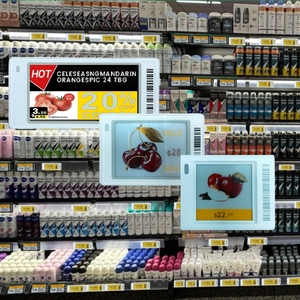 Étiquette de prix numérique 1,54 pouce personnalisée à encre électronique E-paper 4 couleurs ESL NFC pour magasin, étiquette de rayon électronique E-Eaper - Product Image 1