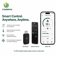 Estufa de Pellets de Madera con Pantalla Táctil WiFi Fangran 40B OEM ODM, Chimenea con Intercambiador de Calor de Alta Eficiencia para Oficina, Cafetería, Restaurante