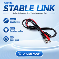 Câble de test BNC Q9 mâle vers double pince crocodile pour oscilloscope et générateur de signal