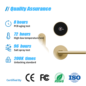 Bền chống trộm thông minh trượt cửa gỗ khóa và xử lý trong nhà Key mở khóa với thép và thép không gỉ tùy chọn cửa - Product Image 6