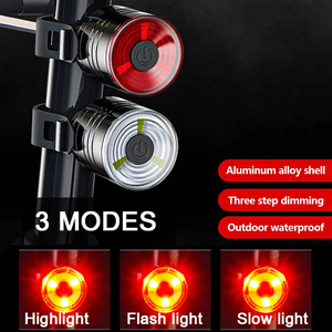 <span class=keywords><strong>Feu</strong></span> arrière de vélo Lumière de <span class=keywords><strong>casque</strong></span> en aluminium Lumière d'avertissement d'équitation de nuit VTT Phare LED - Product Image 3