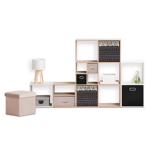 Panier de <span class=keywords><strong>rangement</strong></span> bohème à pompons, <span class=keywords><strong>cube</strong></span> pliable en tissu pour organisateur de placard domestique, boîte de <span class=keywords><strong>rangement</strong></span> décorative tressée pour enfants - Product Image 3