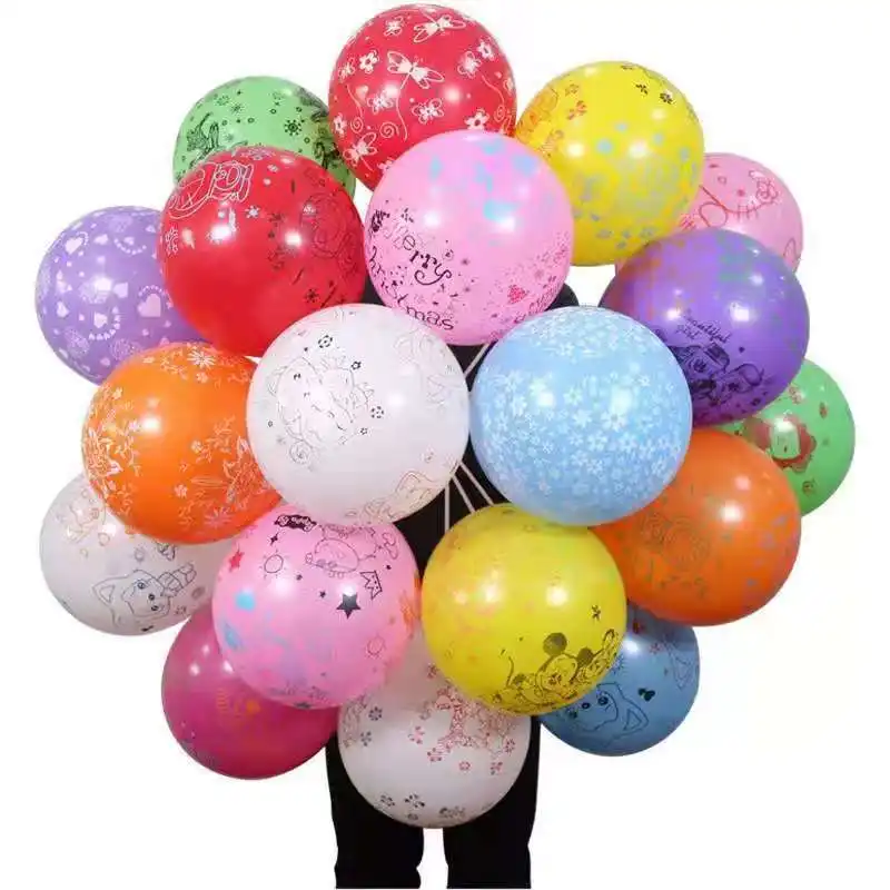 Auf Lager verdickte Makron-Farbserie Druck Latexballons 2,8 g Herzförmige Ballons Party-Dekorationen Großhandel