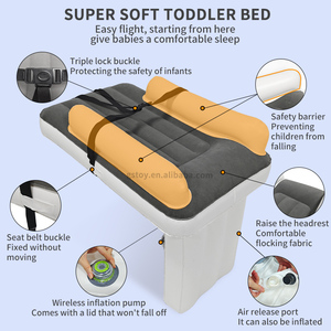 Cama de avión autoinflable portátil de viaje para niños pequeños, cama inflable para bebés, colchón de aire para vuelo, coche, extensor de asiento para niños - Product Image 4