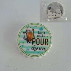 Imán Magnético para Refrigerador con Diseño Art Deco del Día de San Patricio Irlandés, Personalizado con Forma y Color, Abridor de Botellas - Product Image 6