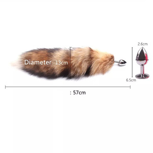 Erotic <strong>Anal</strong> Sex Toys for Women Real Fur Butt <strong>Plug</strong> Metal <strong>Dog</strong> <strong>Tail</strong> <strong>Anal</strong> <strong>Plug</strong> Fox <strong>Tail</strong> - Product Image 5
