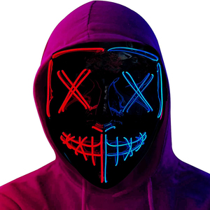 Máscara LED Brillante de Halloween, Disfraz para Cosplay, Fiesta de Halloween, Baile de Máscaras, Regalo de Carnaval - Product Image 2
