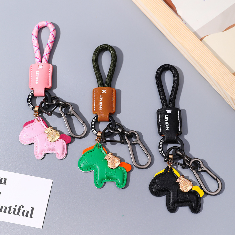 High End Leather Light Keychain Anti