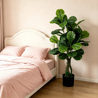 Immergrüner Künstlicher Ficus Lyrata Baum Großhandel Dekoratives Objekt für Party Hotel Garten Event Heimdekoration Hochzeitsgeschenk