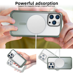 Custodia per telefono cellulare con armatura magnetica in alluminio di alta qualità per <span class=keywords><strong>iPhone</strong></span> <span class=keywords><strong>13</strong></span> 14 15 <span class=keywords><strong>cover</strong></span> di ricarica wireless <span class=keywords><strong>Max</strong></span> - Product Image 6