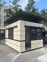 Kiosque extérieur préfabriqué personnalisé en structure acier chinoise, pliable, pour poste de sécurité, avec panneaux sandwich, étanche et résistant au vent