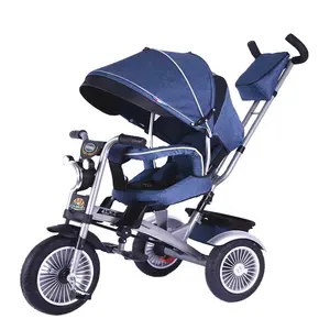 Torno de empuje para bebé, multifunción, para sentarse y acostarse, súper ligero, coche de bebé con lámpara