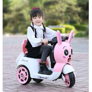 Motocicleta Eléctrica Triciclo Little Rabbit Recargable con Control Remoto y Asiento para Niños de 1 a 3 Años - Product Image 1