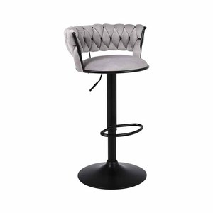 เก้าอี้บาร์หมุนปรับความสูงได้สำหรับใช้ในบ้านห้องอาหารและห้องนั่งเล่น - Product Image 1